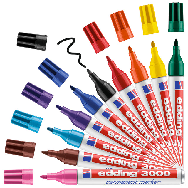 Viltstift edding 3000 rond 1,5-3mm grijs - 4