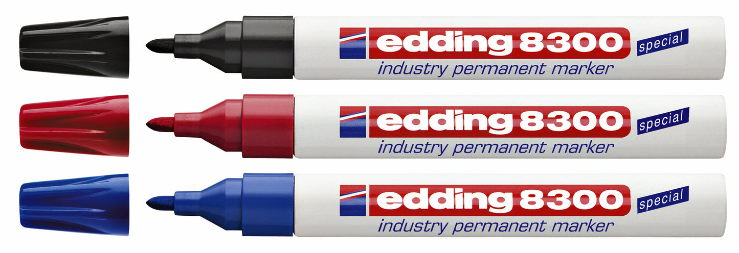 Viltstift edding 8300 industrie rond 1,5-3mm rood - 3