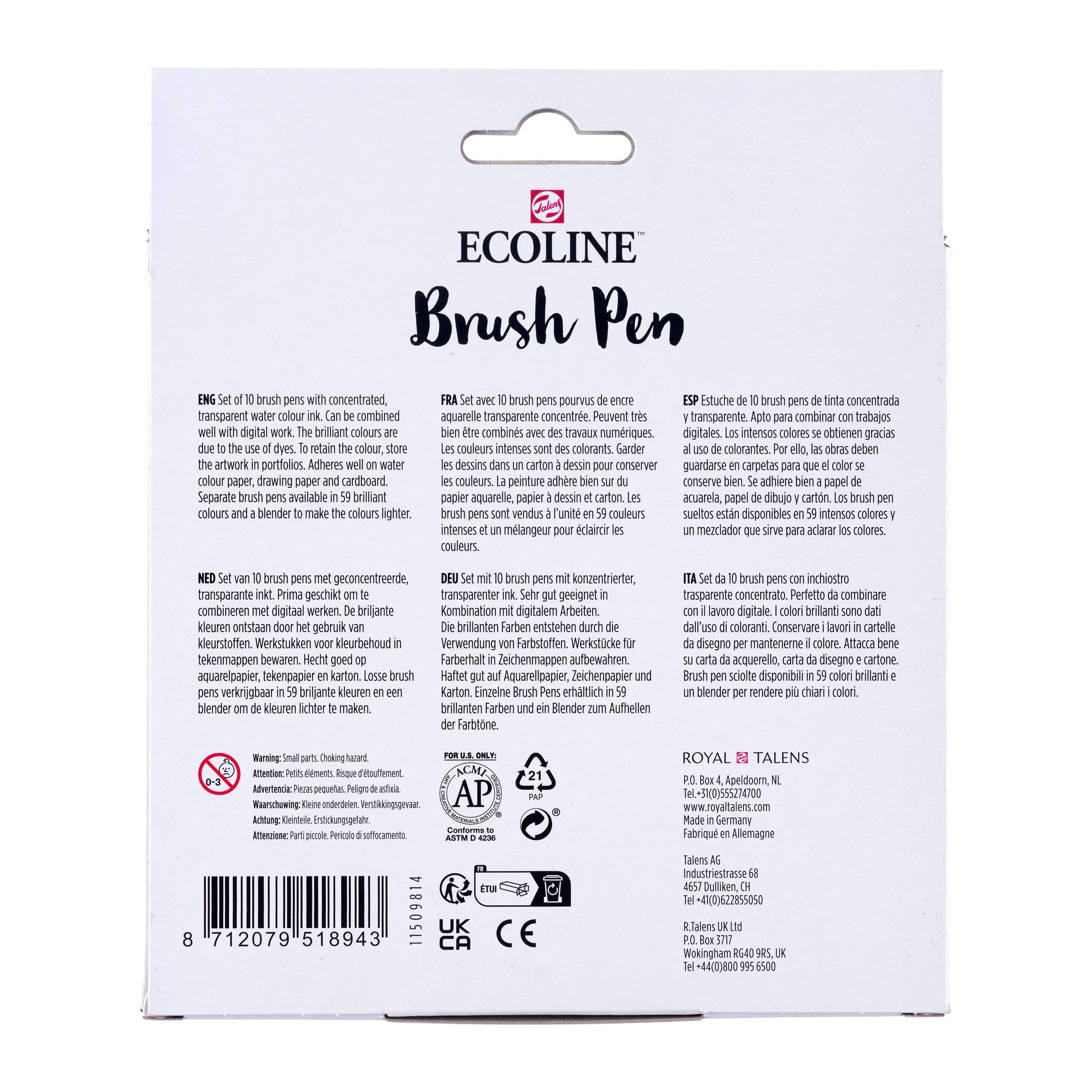 Talens Ecoline Botanisch Set 10 Kleuren - 4