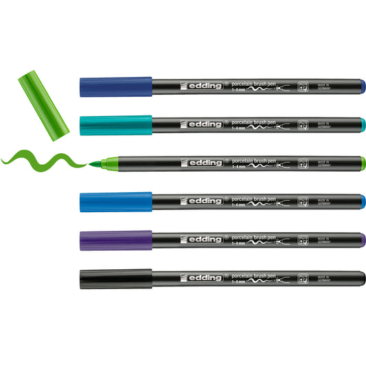 edding 4200 Porselein Penseelstift Koele Kleuren