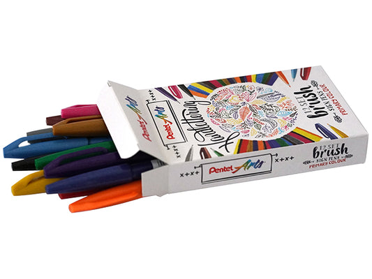 Pentel SES15C Sign Brushstift set van 12 kleuren