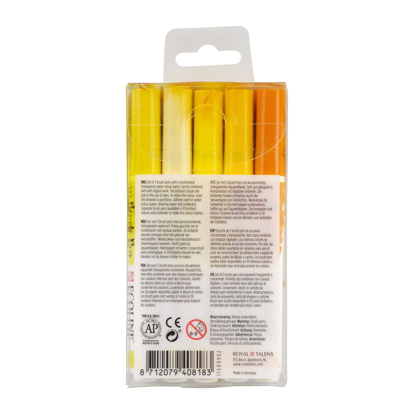 Talens Ecoline Set Geel 5 Kleuren - 4