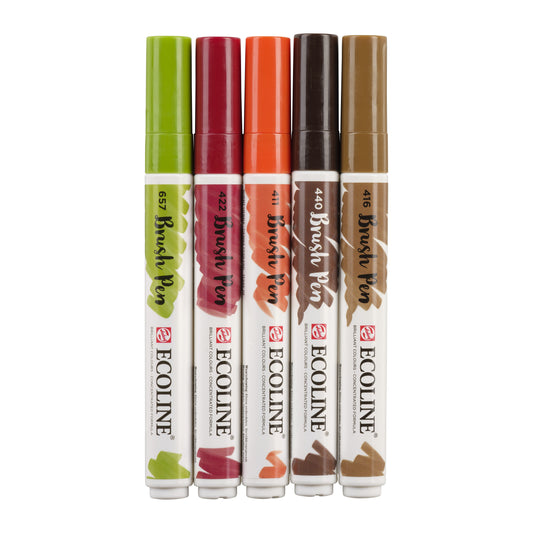 Talens Ecoline Brush Pen set herfstkleuren in etui