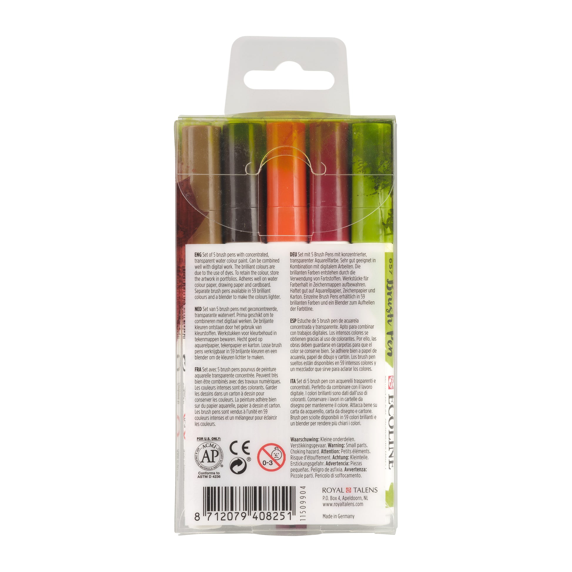 Talens Ecoline Brush Pen set herfstkleuren in etui - 4