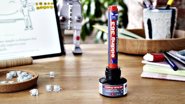 edding whiteboard marker schuin 1-5mm blauw met beitelpunt - 4