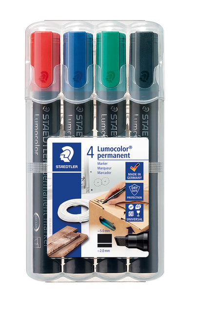 Viltstift Staedtler Lumocolor 350 schuin 2-5mm assorti - 2
