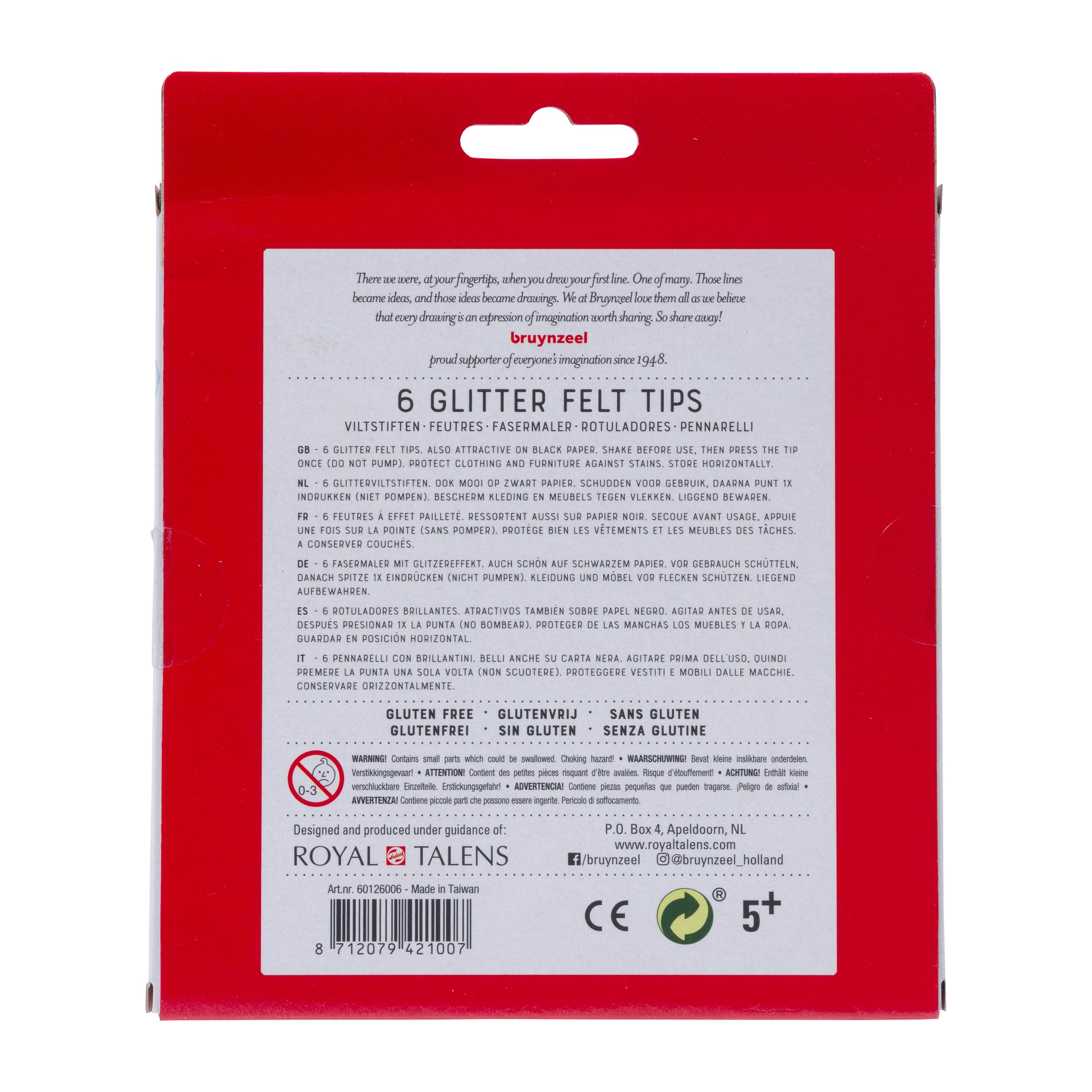 Brynzeel Glitter Viltstiften Assorti 6 Stuks - 3