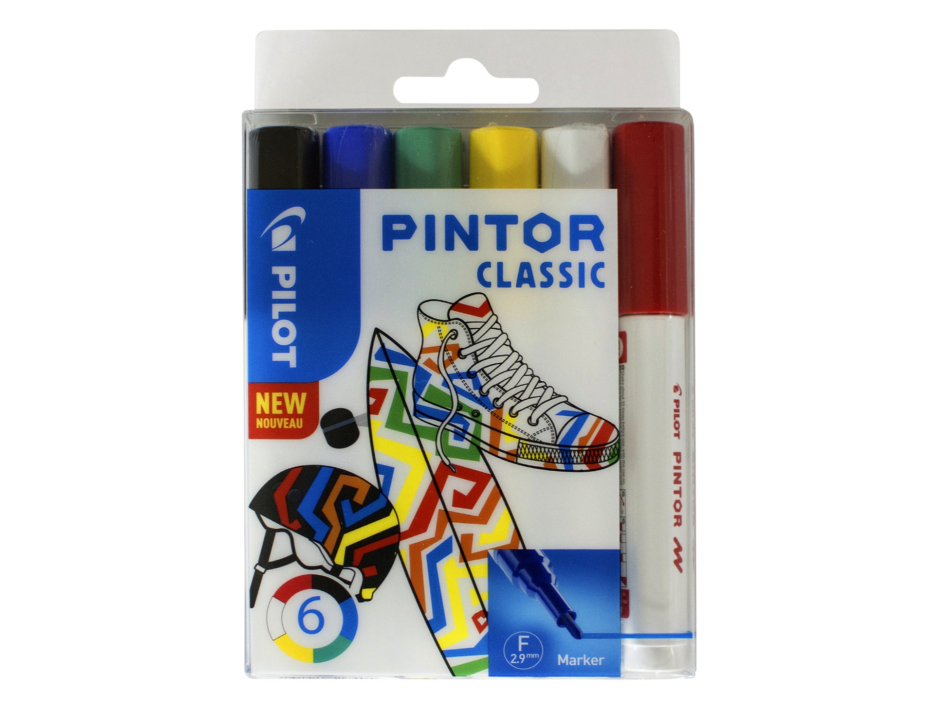 Pilot Pintor Classic Verfstift Assorti 6 Kleuren