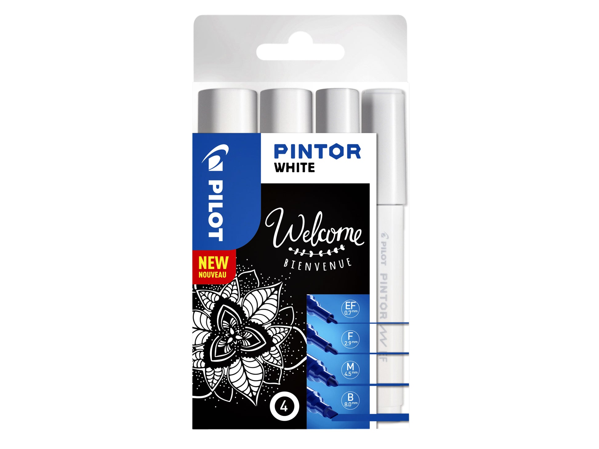 PILOT Pintor Assorti Verfstiften met Breedte Wit