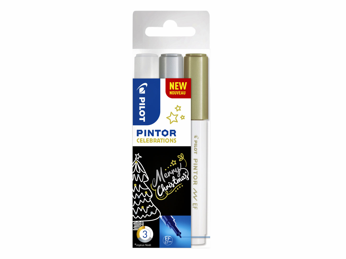 Pilot Pintor Celebrations metallic verfpen set in feestkleuren