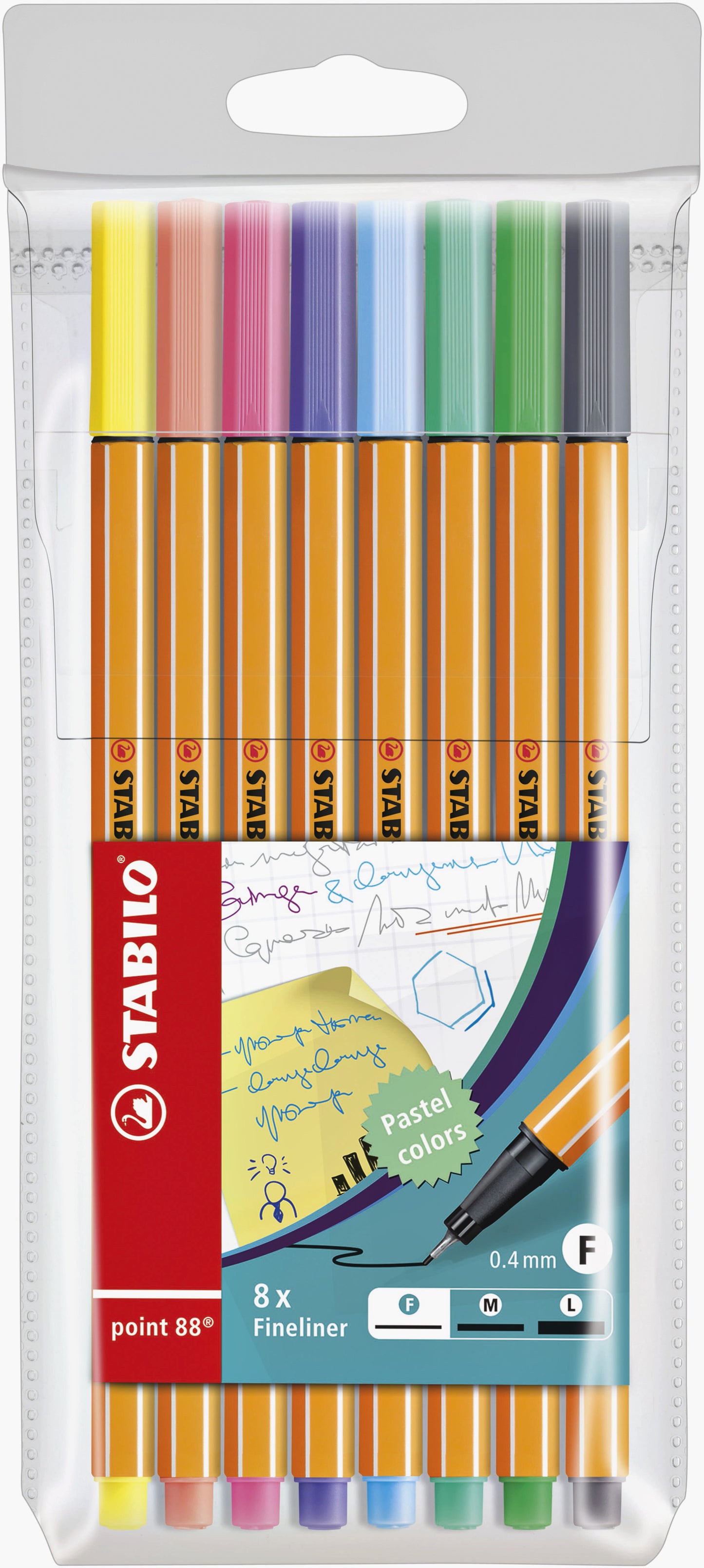 STABILO Point 88/8 F Pastel Assortiment