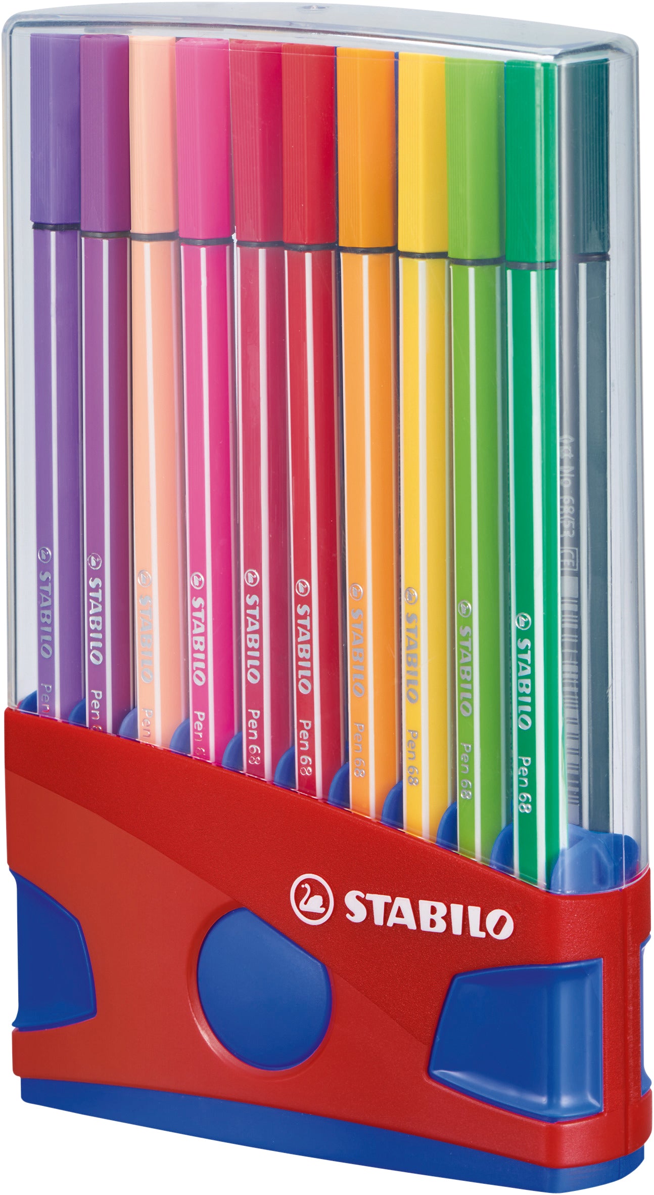 Viltstift STABILO Pen 68/20 Rood/Blauw, Etui van 20