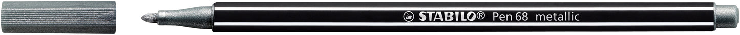 Stabilo Pen 68 Metallic Zilver 1,4mm