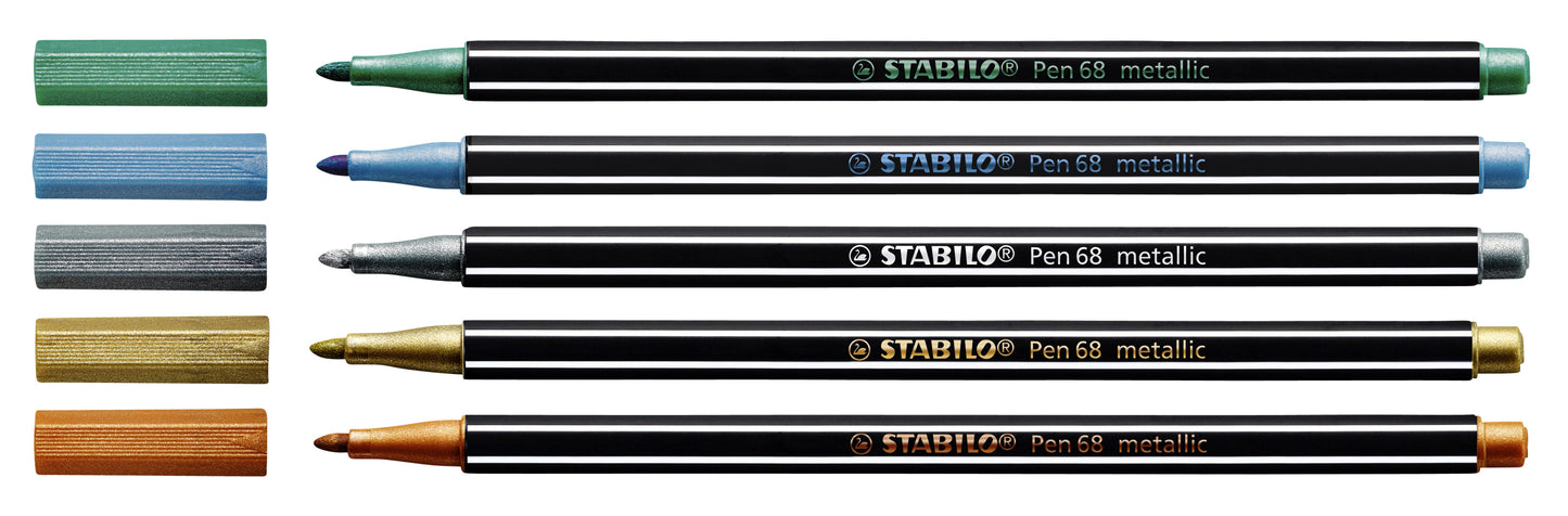 Stabilo Pen 68 Metallic Zilver 1,4mm - 2
