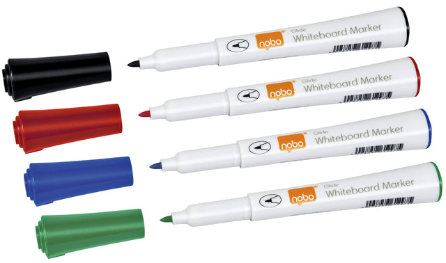 Nobo whiteboard marker rond 1mm ass voor whiteboards en flipovers - 3