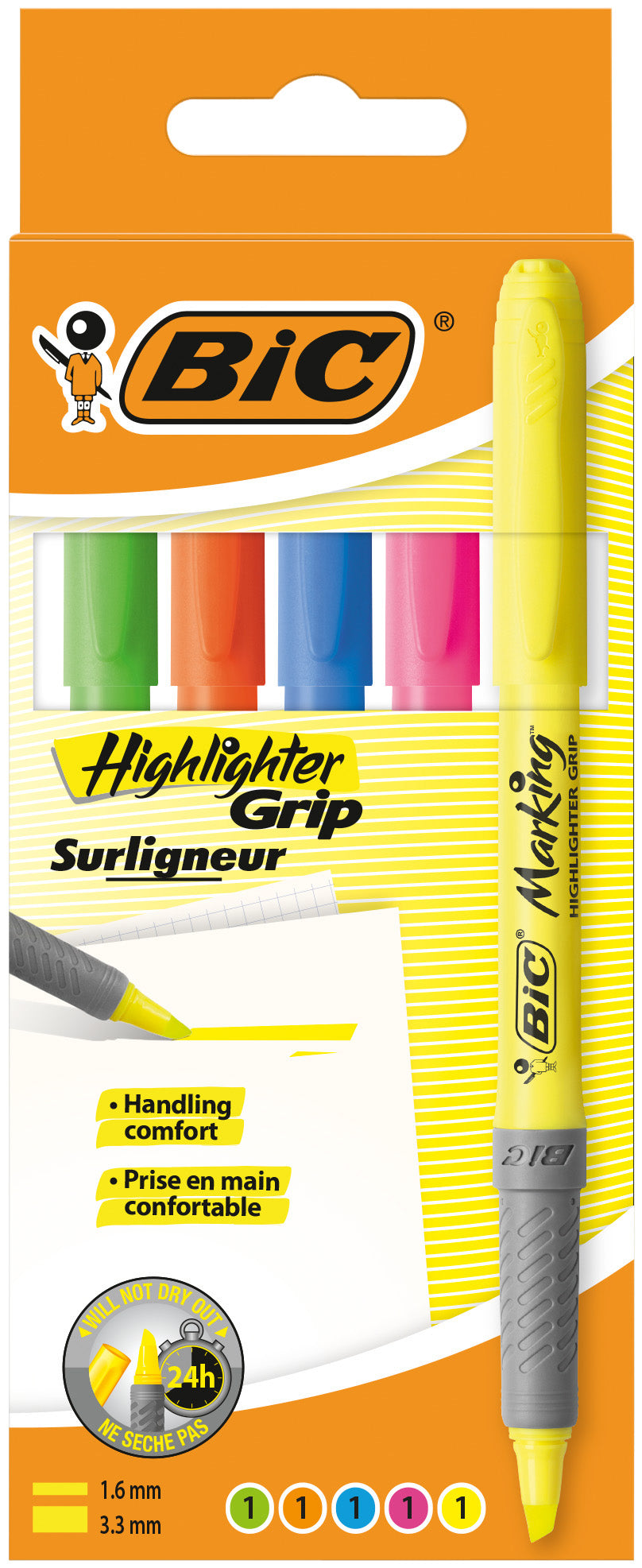 Bic Grip Assortiment markeerstiften 1,6-3,3mm