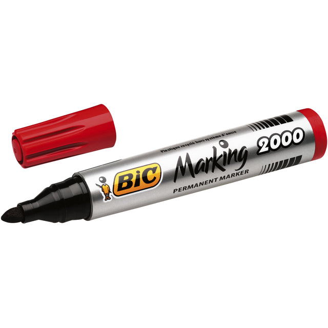Viltstift Bic 2000 ecolutions rond 1,7mm rood - 4