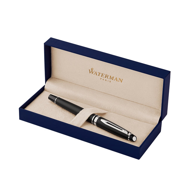 Rollerpen Waterman Expert CT F mat zwart