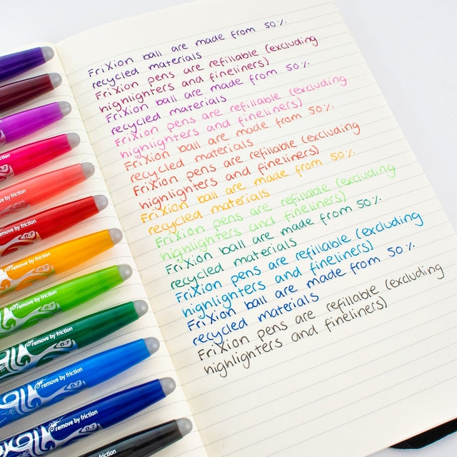 Pilot FriXion BL-FR7 M + 3 zwarte vullingen, uitwisbare rollerpen - 5