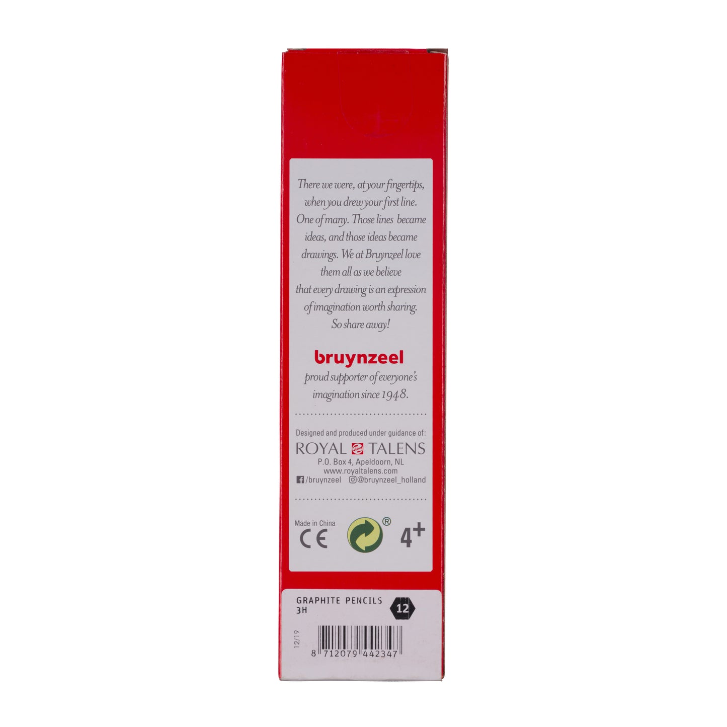 Bruynzeel 1605 3H Grafietpotlood met dubbel gelijmd hout - 3