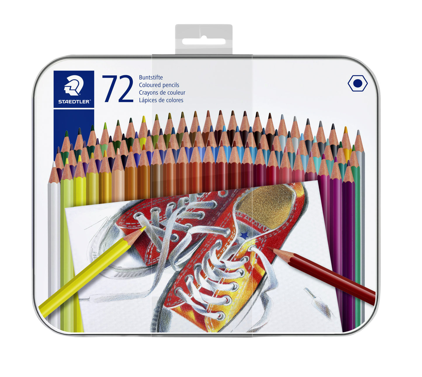Staedtler 72-kleuren Zeskantige Kleurpotloodset in Metalen Etui
