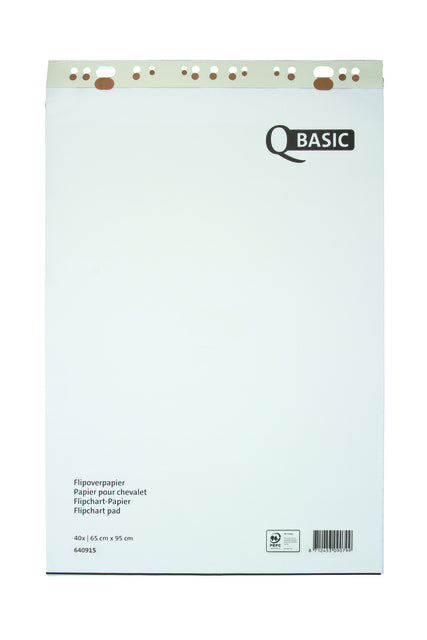 Flipoverpapier Qbasic 65x95cm, blanco/geruit, 74gr - 2