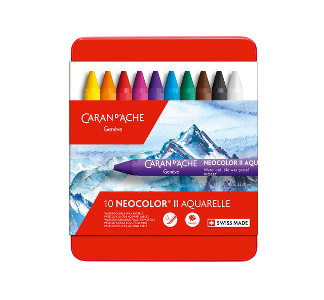Caran d'Ache Neocolor II Wateroplosbare Pastel, Assortiment - 3