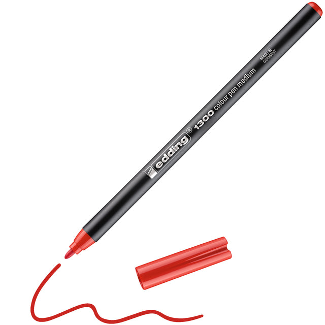 edding 1300 M Rood, Professionele Tekststift, 2mm - 3