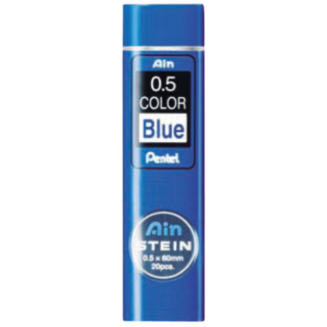 Pentel HB Potloodstift 0.5mm, 20 stuks, Blauw, Gerecycled Materiaal