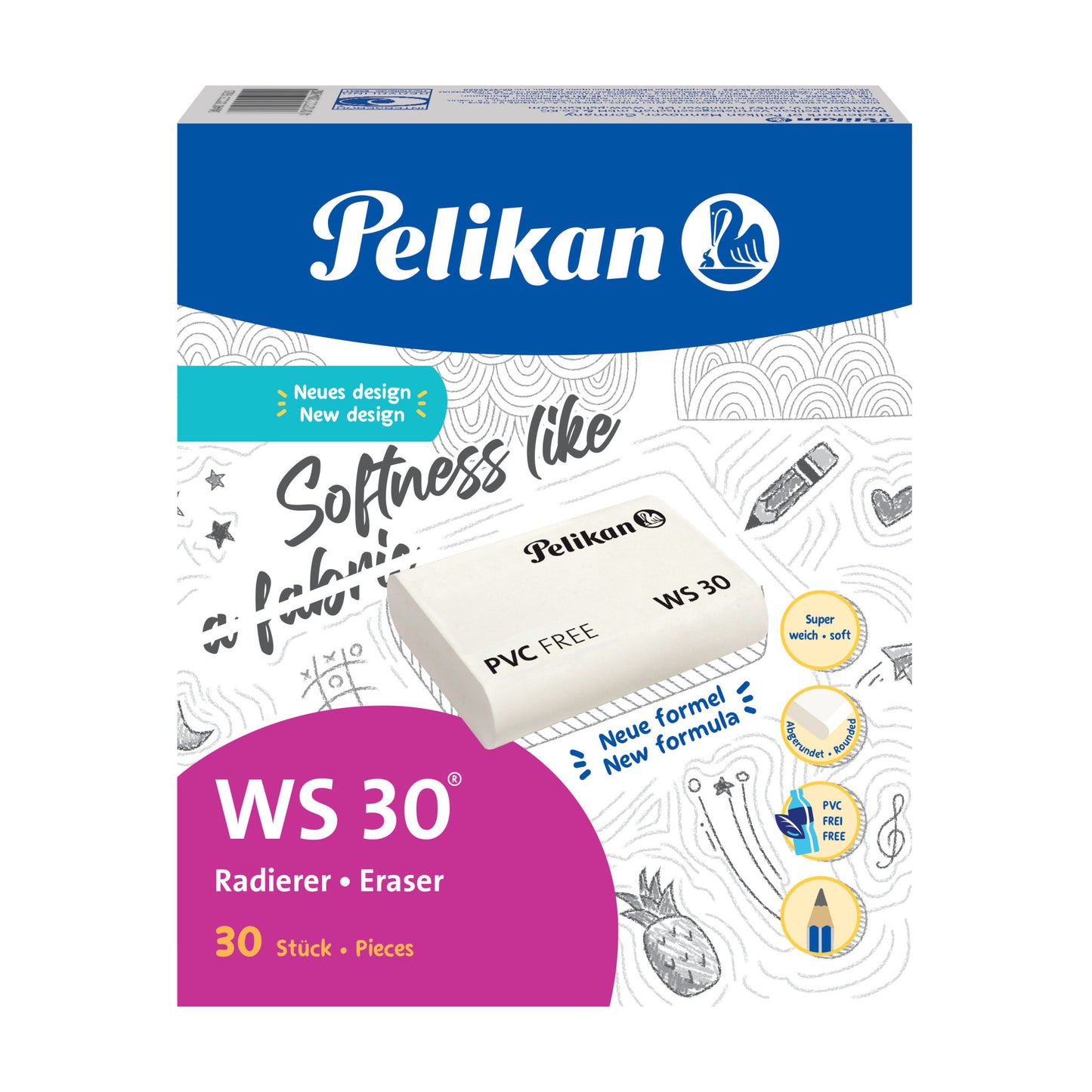 Pelikan WS30 Zacht Potloodgum 37x30x9mm - 2