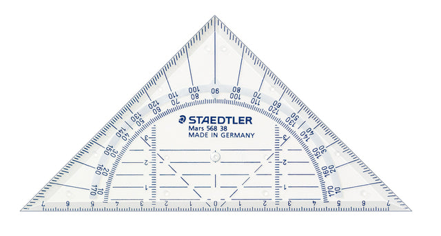 Staedtler 568 Geodriehoek, 160mm, onbreekbaar kunststof - 2