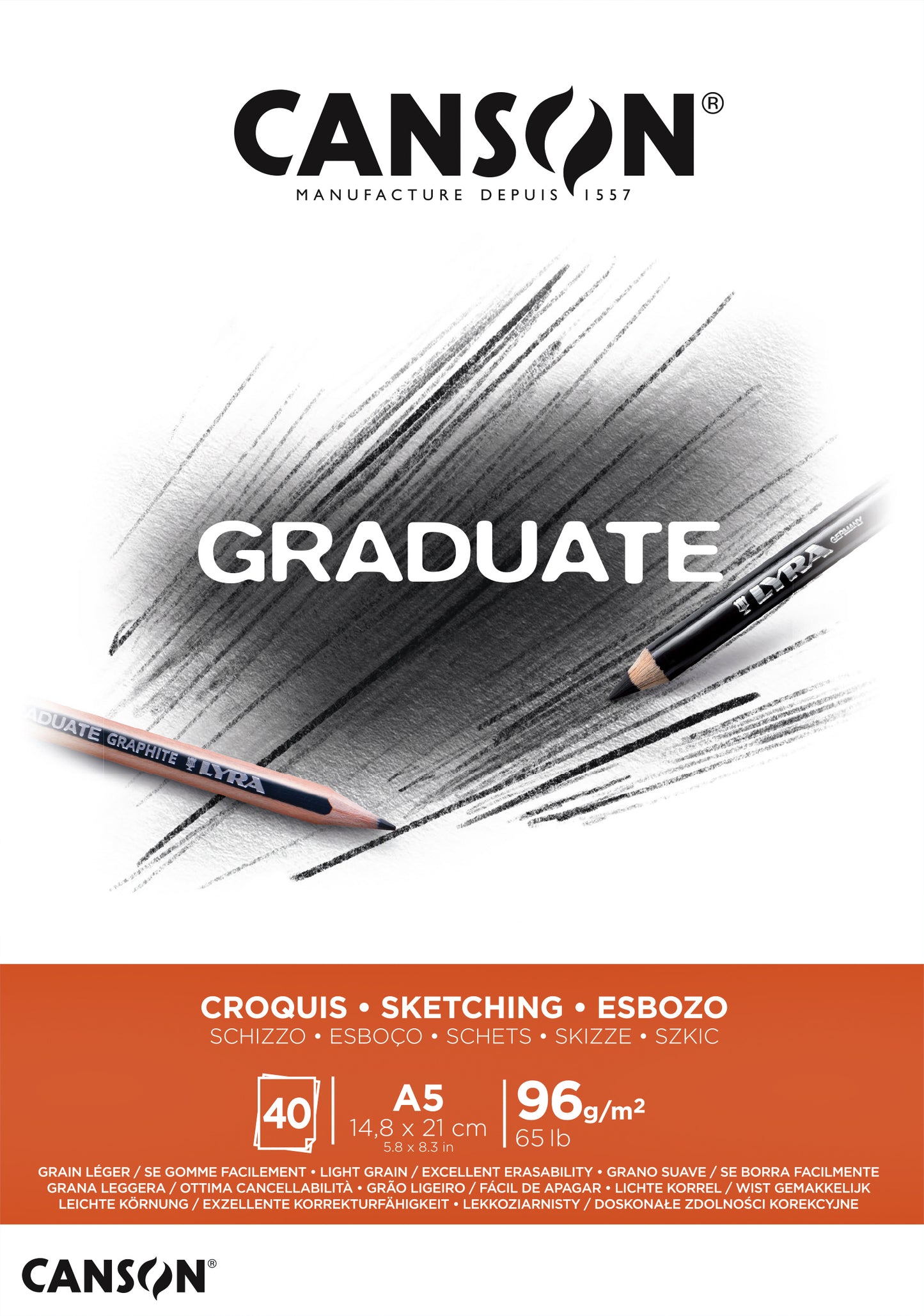 Canson Grad Croq Schetsboek A5 40v 96g