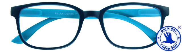 Leesbril I Need You +1.00dpt Relax blauw-blauw