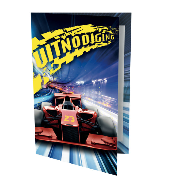 Uitnodiging Raceauto voor feest of evenement