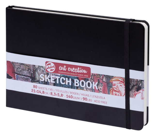 Schetsboek Talens Art Creation zwart 21x15cm 80 vellen