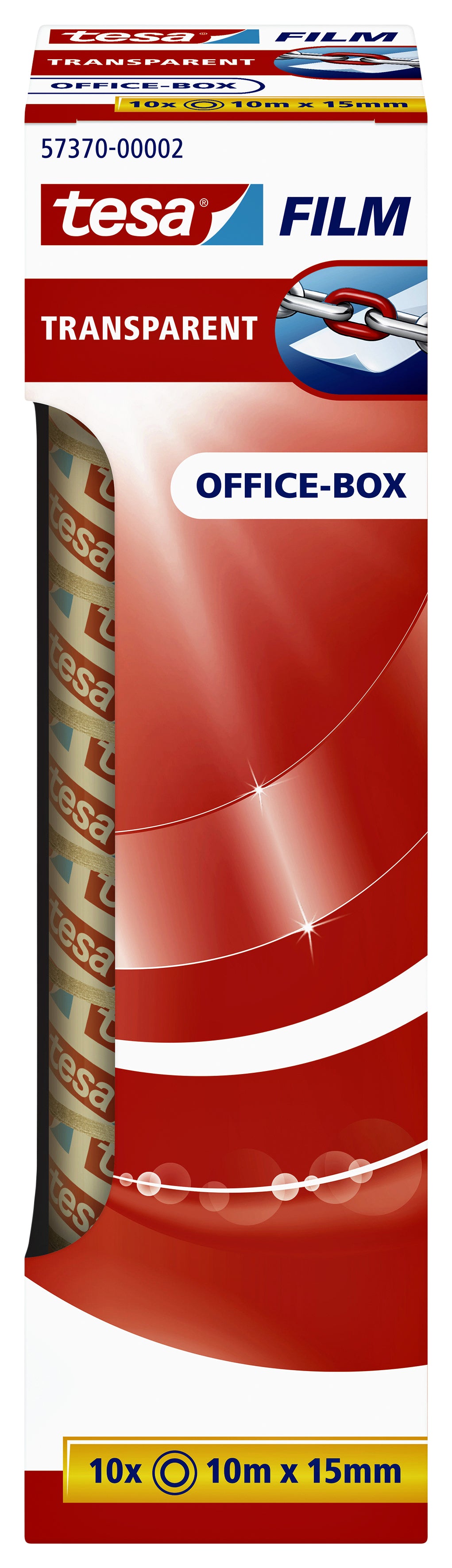 Plakband tesafilm 10mx15mm transparant (10 rollen) - 2