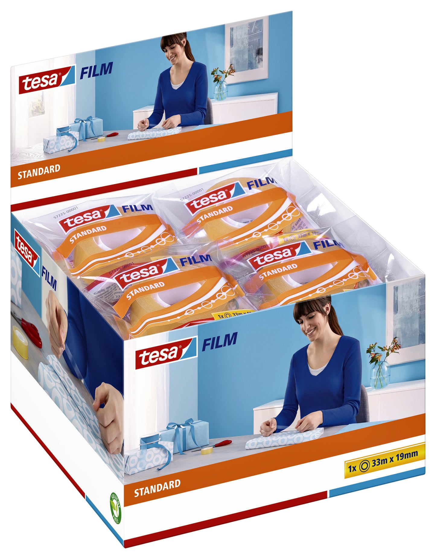Plakband Tesafilm Standaard 33mx19mm transparant - 4