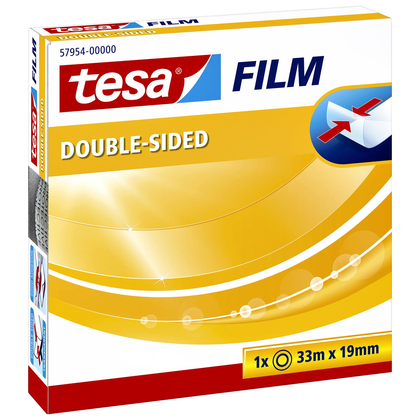 Tesafilm Dubbelzijdig Plakband 33mx19mm extra sterk