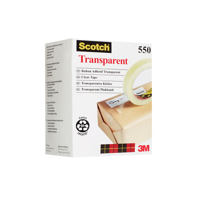 Transparant Scotch® 550 plakband, 19 mm x 66 m - 2