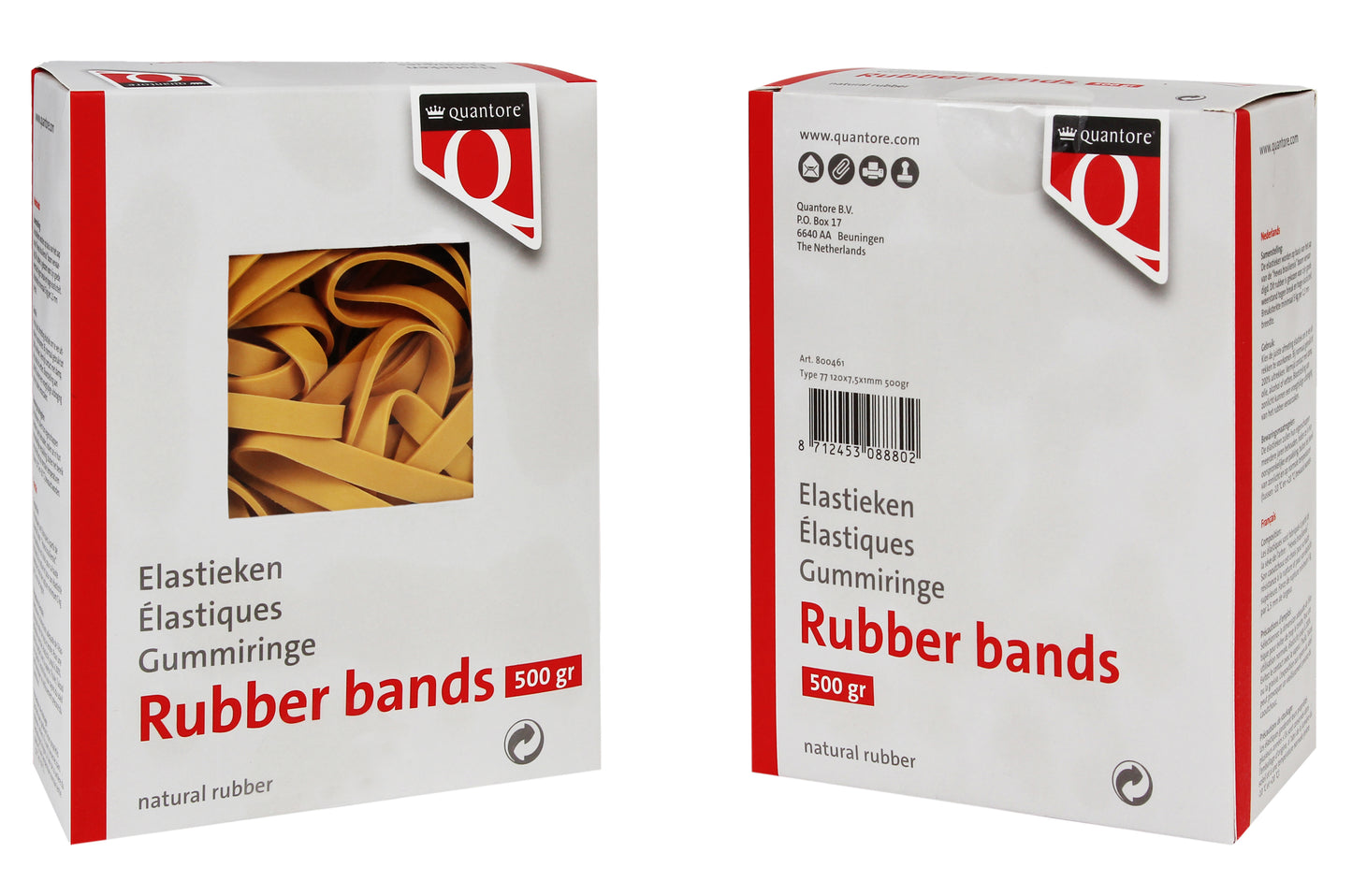 Milieuvriendelijk elastiek Quantore 77 120x7.5x1mm 500gr - 2