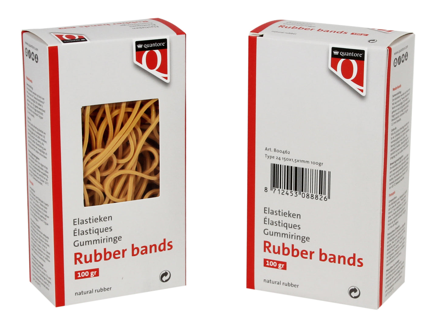 Milieuvriendelijk elastiek Quantore 24 150x1.5x1mm - 2