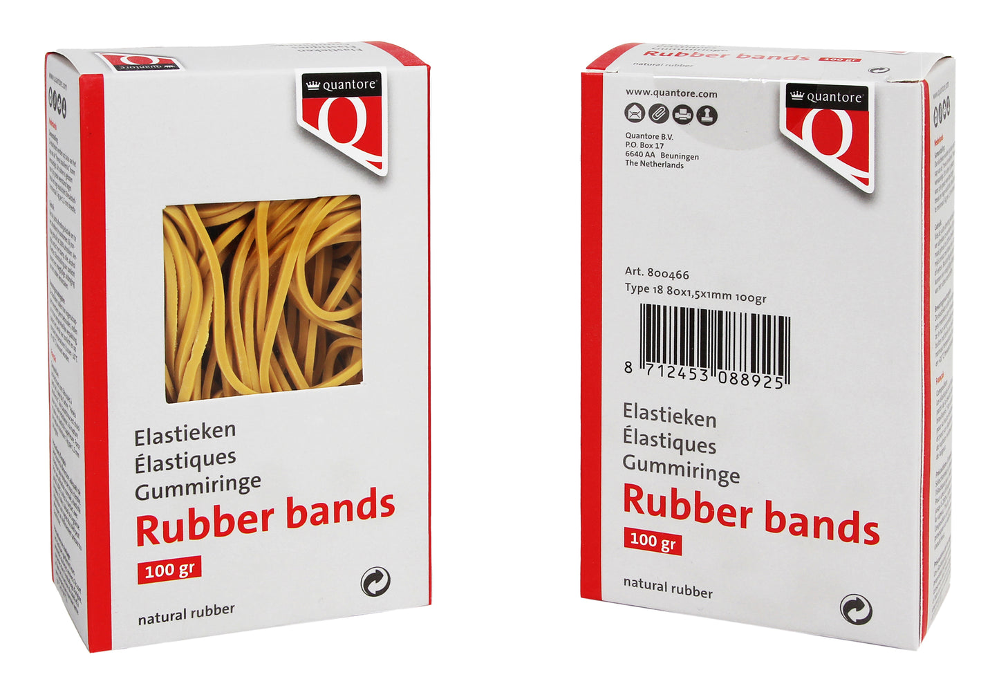 Milieuvriendelijk elastiek Quantore 18 80x1.5x1 100gr - 2