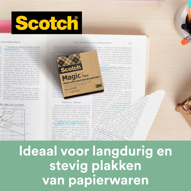 Plakbandhouder Scotch C38 recyclet + 3 rollen 19mmx33m - 5