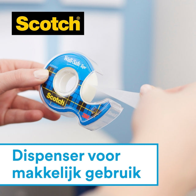Plakband Scotch 19mmx16.5m op dispenser voor muur en papier - 3