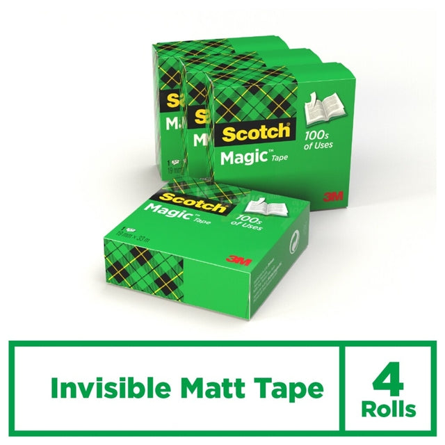 Plakband Scotch Magic 810 19mm x 33m, 4 Rollen - 2