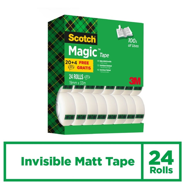 Scotch Magic 810 Plakband 19mm x 33m, Mat, 20+4 Rollen - 2