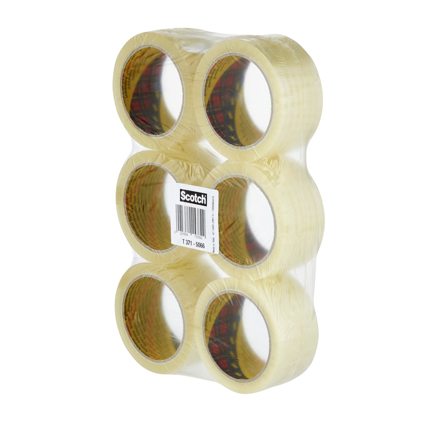 Scotch 371 Verpakkingstape 50mmx66m 6 Rollen Transparant