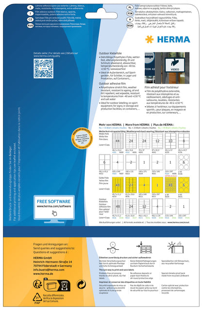 Herma 9500 Waterproof Labels 210x297mm, Wit, 10 Stuks - 2