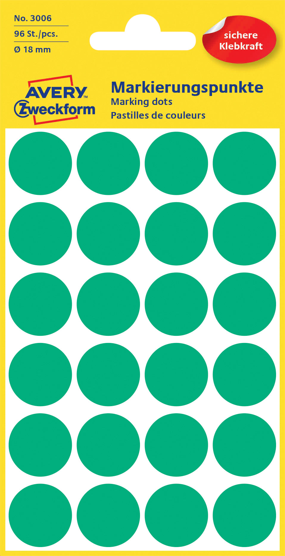 Herma Rond Etiket 18mm Groen 96 Stuks
