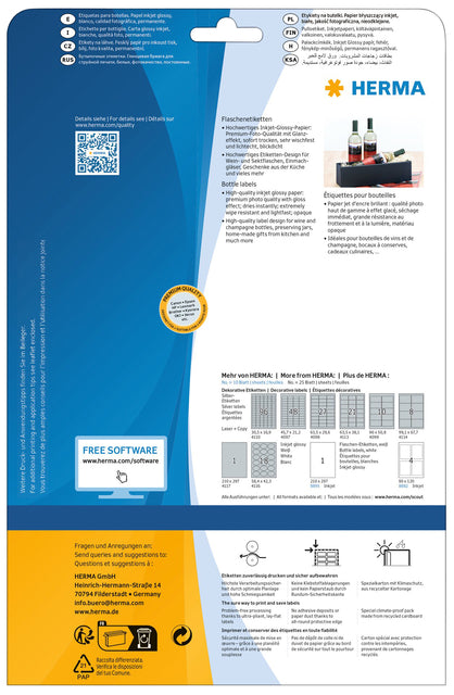 Etiket HERMA 8895 210x297mm A4 glossy wit 10stuks - 2